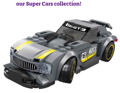 Black 16 Bricks Super Car