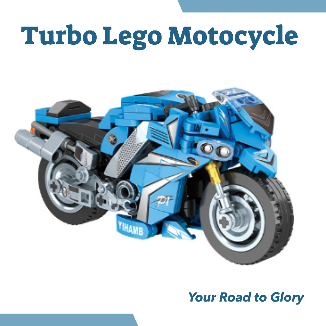 Blue Lego Motorcycle
