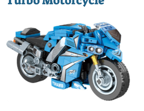 Blue Turbo Bricks Motorcycle