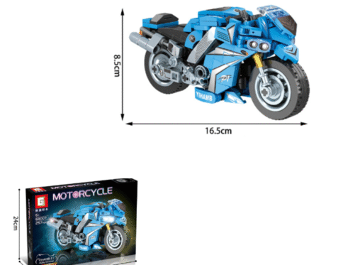 Blue Lego Motorcycle