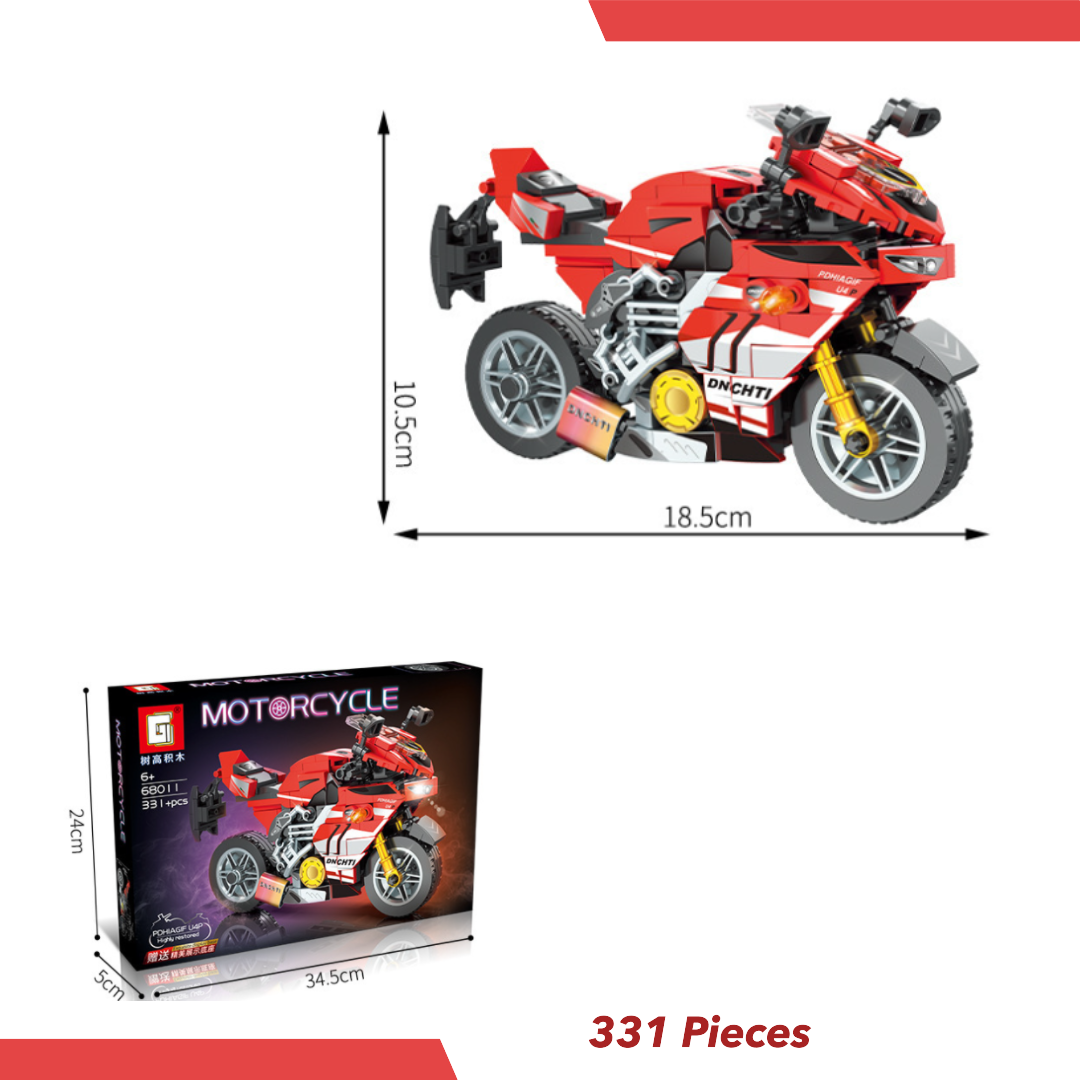Red Lego Motorcycle